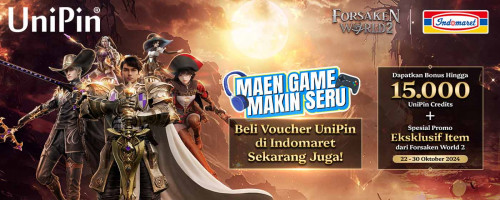 Beli Voucher UniPin di Indomaret – Top Up Forsaken World dan Dapatkan Bonus hingga 15,000 + Eksklusif Item dari Forsaken World 2